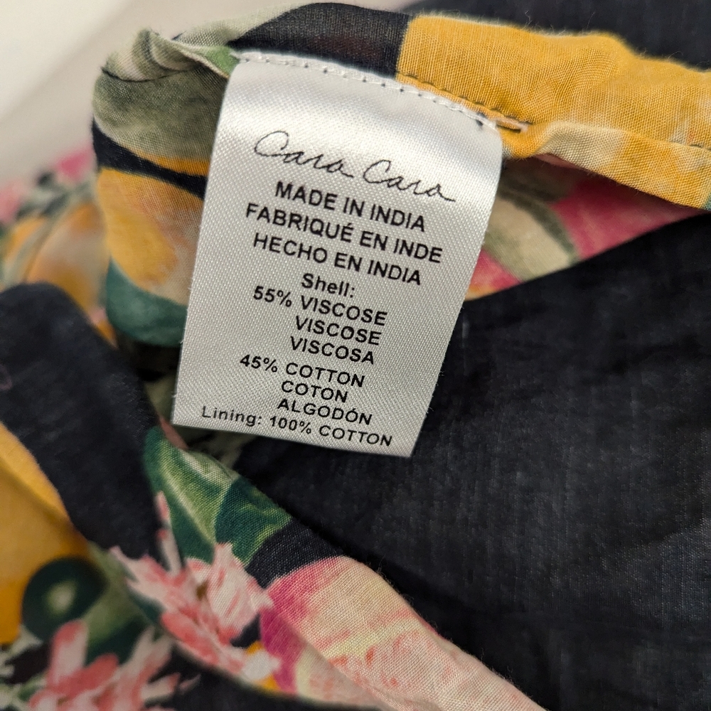 RTR Sz M Cara Cara New York Harbour Island Dress oranges grapefruit fruit midi - Picture 10 of 11